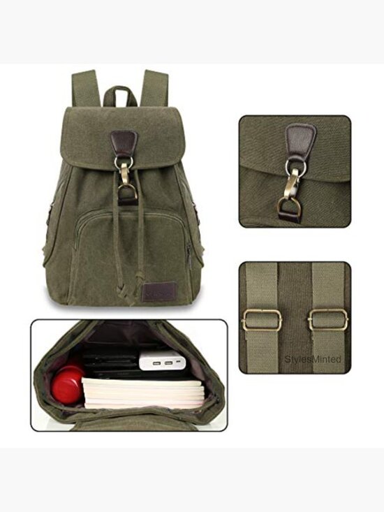Canvas Fashion Backpack Casual Outdoor Daypack Multipurpose Travel Rucksack main image 6